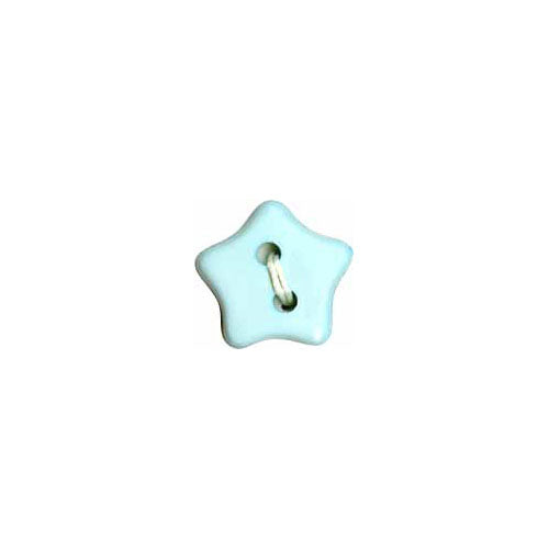 ELAN bouton fantaisie à 2 trous - bleu clair - 12mm (1⁄2″) - étoile