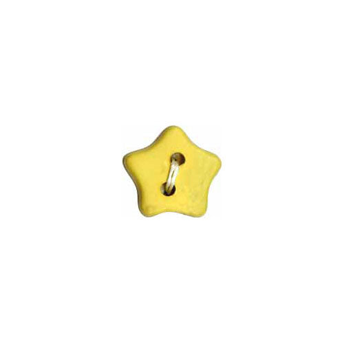 ELAN bouton fantaisie à 2 trous - jaune - 12mm (1⁄2″) - étoile