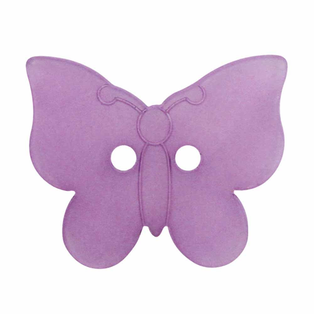 ELAN bouton fantaisie à 2 trous - violet - 22mm (7⁄8″) - papillon