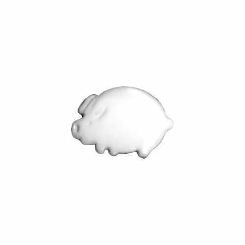 ELAN bouton fantaisie à tige - blanc - 18mm (3⁄4″) - cochon