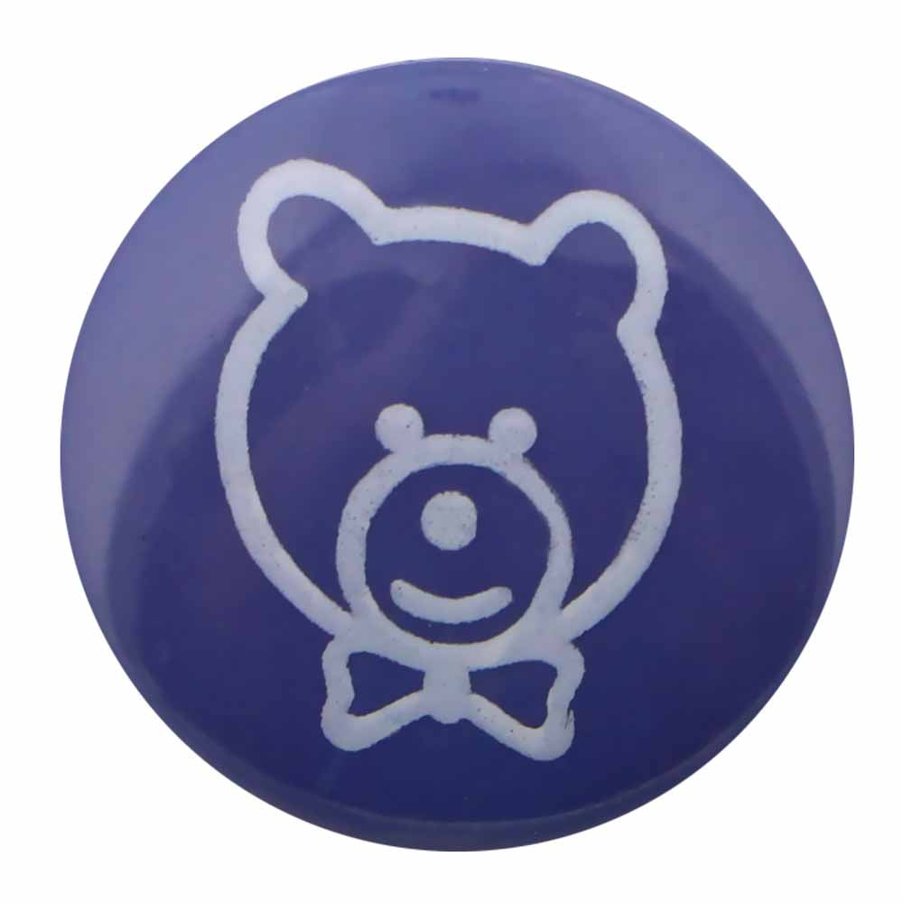 ELAN bouton fantaisie à tige - violet - 15mm (5⁄8″) - ours en peluche