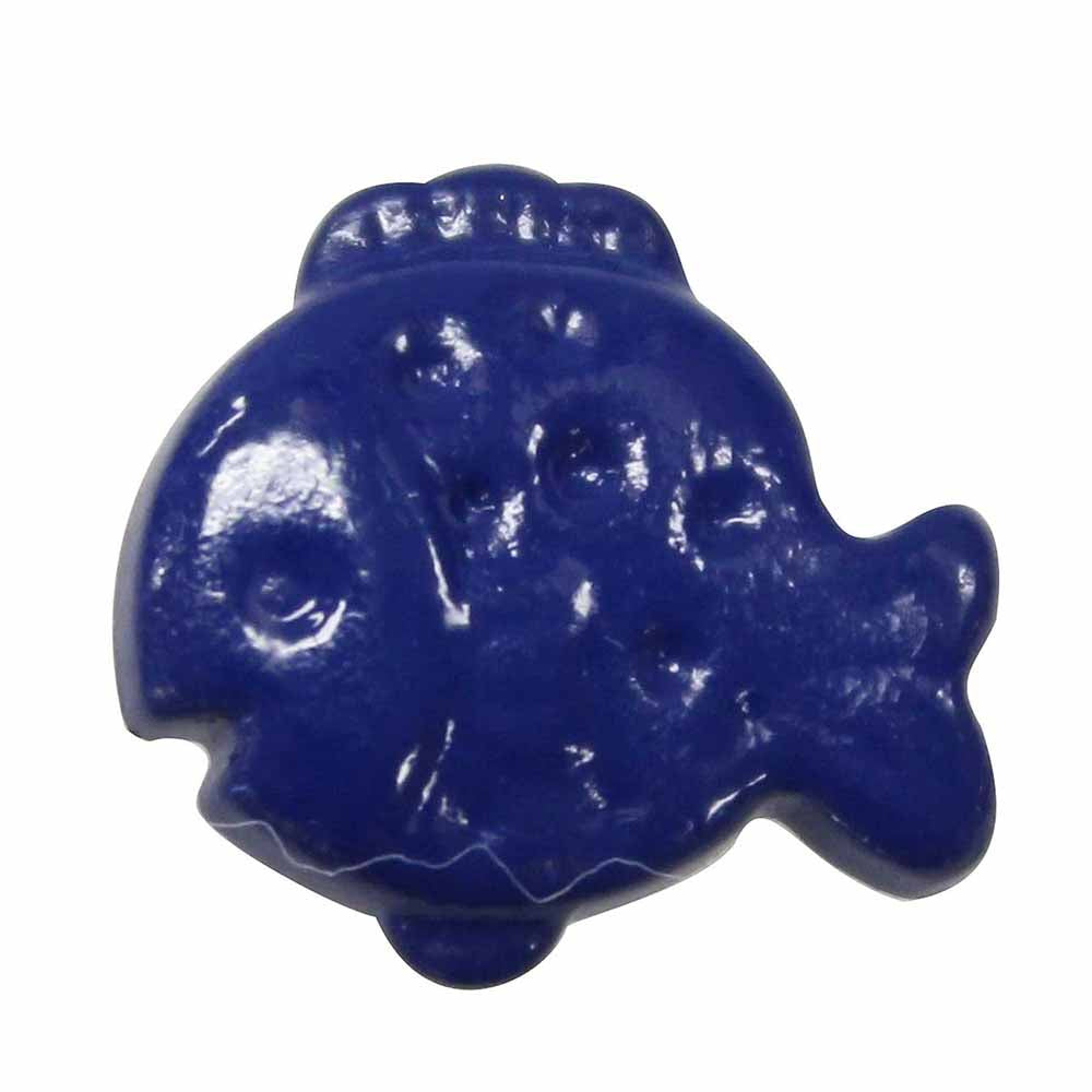 CIRQUE bouton fantaisie à tige - bleu marine - 18mm (3⁄4″) - poisson