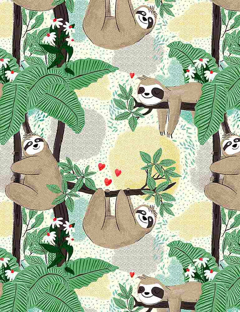 Sloths hanging on branches de Timeless Treasure