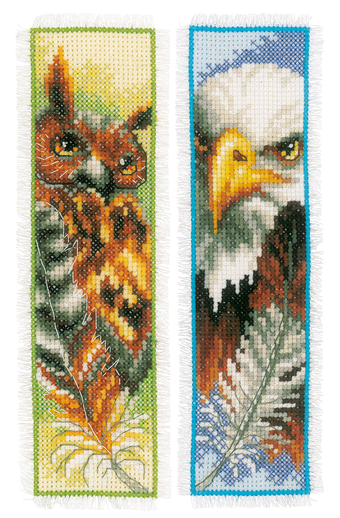 Kit broderie marque page oiseaux Vervaco