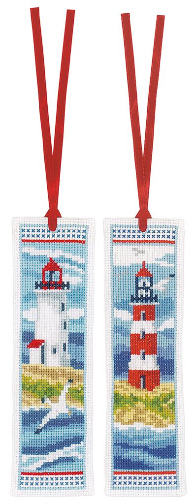 Kit broderie marque page phares 2 Vervaco